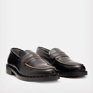 All Saints Dalias Leather Loafers Black - Men’s Size US 9/ UK 8/ EU42